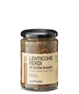 Lentilles vertes de Sicile cuites à l’eau